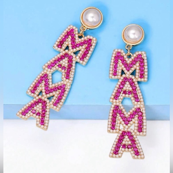 Nwt MAMA glamorous earrings - Picture 6 of 8
